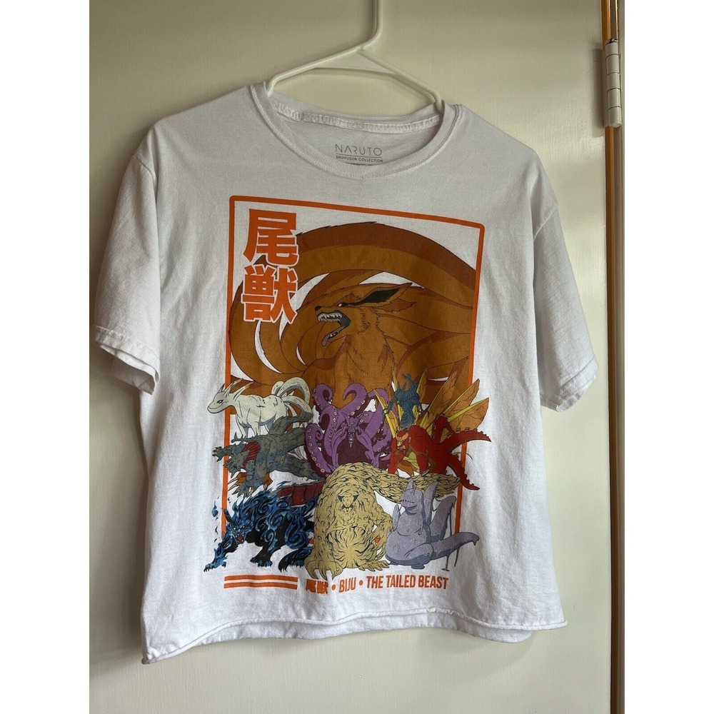 Naruto Shippuden Collection Biju The Tailed Beast CROPPED Crew Neck SZ M - Picture 2 of 5